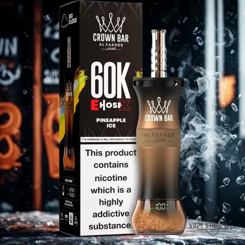 Al Fakher E-hore 60k puff Disposable Vape in Dubai 15 Alfakher E Hore 60k Puff Disposable Vape In Dubai Pineapple Ice