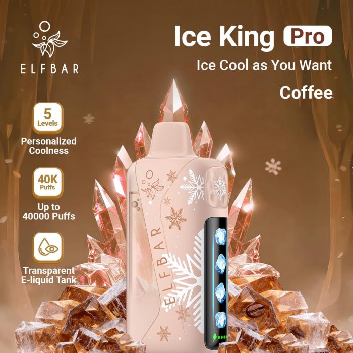 elfbar ice king pro 40000 puffs disposable vape in Dubai coffe
