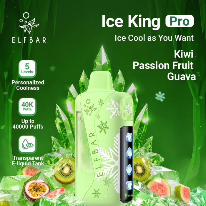 elfbar ice king pro 40000 puffs disposable vape in Dubai passionn fruit guava