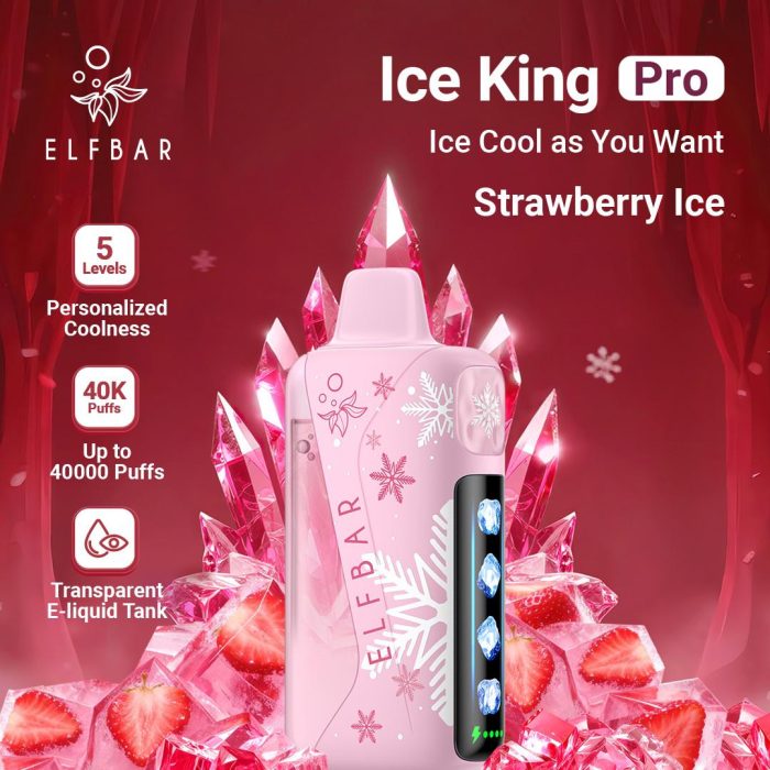 elfbar ice king pro 40000 puffs disposable vape in Dubai strawberry ice