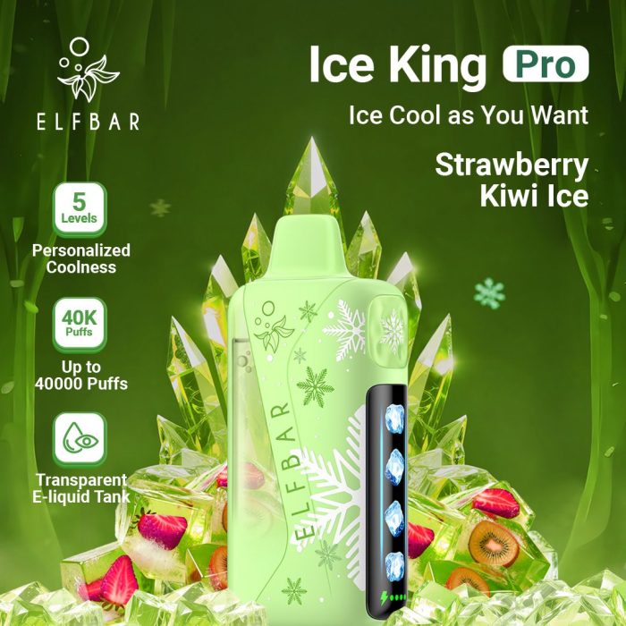 elfbar ice king pro 40000 puffs disposable vape in Dubai strawberry kiwi ice