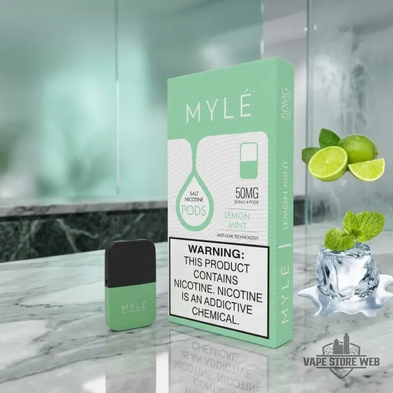 Myle V4 Pods 16 Flavors | Best Myle Vape In Dubai UAE(5pc/pack) 3 myle v4 pods 16 flavors best myle vape in dubai uae5pcpack lemon mint