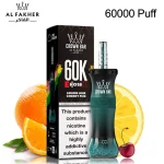 Alfakher E-hore 60k puff Disposable Vape in Dubai lemon lime cherry fizz