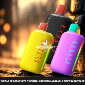Elfbar Ep 8000 Puffs 5%(50mg) None Rechargeable Disposable Vape In Dubai