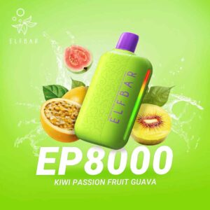 Elfbar Ep 8000 Puffs 5 (50mg) None Rechargeable Disposable Vape In Dubai KIWI PASSION FRUIT GUAVA