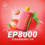 Elfbar ep 8000 puffs 5_(50mg) none rechargeable disposable vape in Dubai STRAWBERRY-ICE