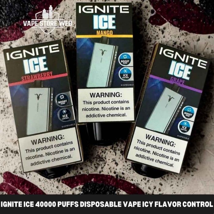 Ignite Ice 40000 Puffs Disposable Vape Icy Flavor Control In The UAE