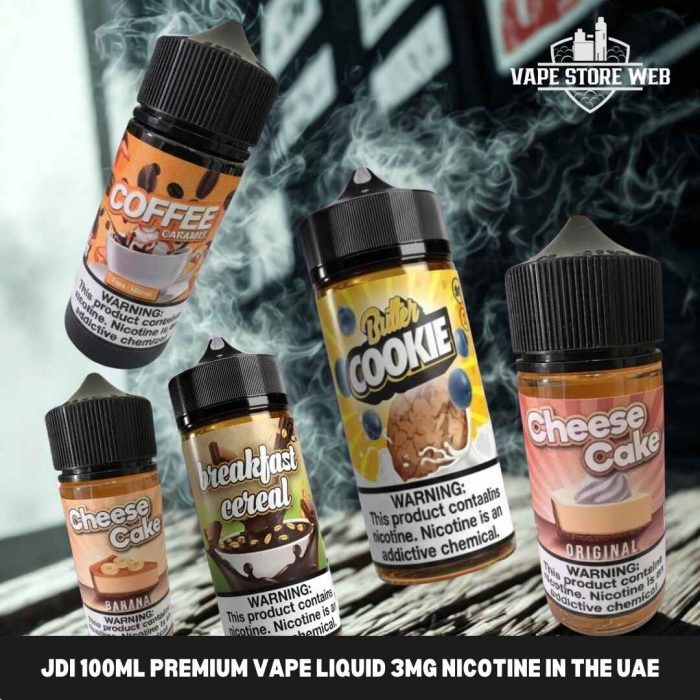 JDI 100ml Premium Vape Liquid 3mg Nicotine In The UAE