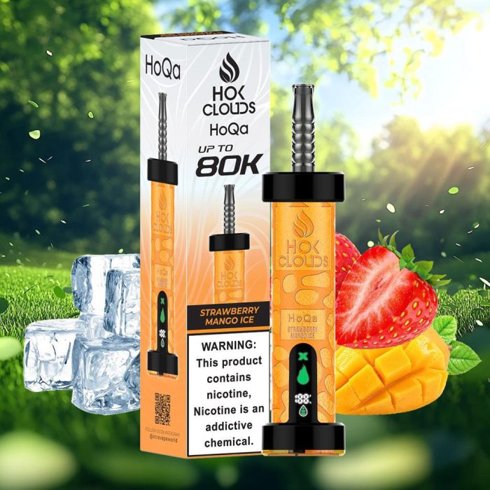 HoQa 80k puffs 5% nicotine Disposable Vape in Dubai strawberry mango ice