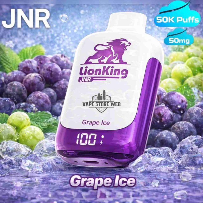 JNR Lion King 50000 Puffs 50mg Disposable Vape in Dubai Grape Ice