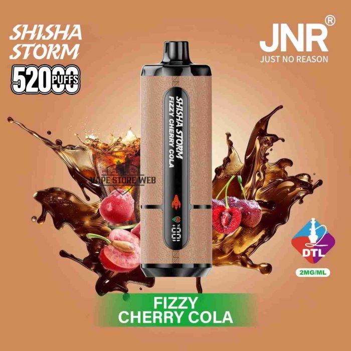 JNR Shisha Storm 52000 Puffs Disposable Vape 2mg DTL in the UAE fizzy cherry cola