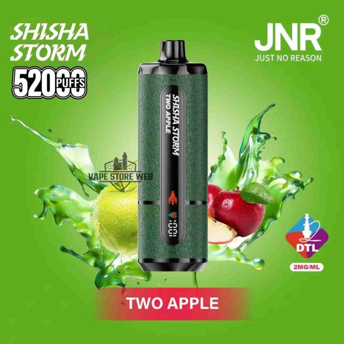 JNR Shisha Storm 52000 Puffs Disposable Vape 2mg DTL in the UAE two apple