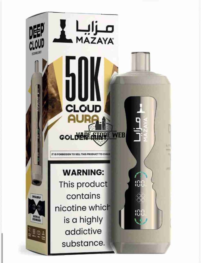 MAZAYA CLOUD AURA 50K Disposable Vape in Dubai golden mint