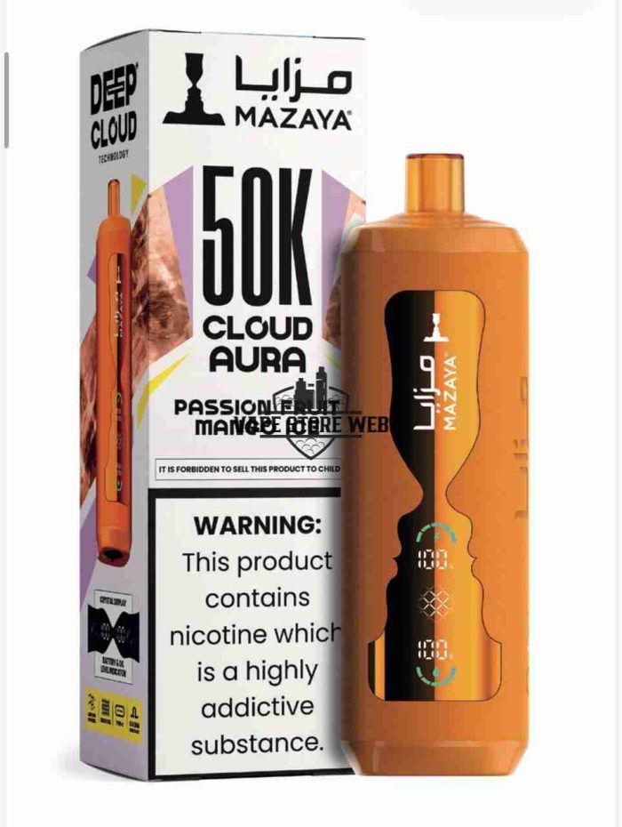 MAZAYA CLOUD AURA 50K Disposable Vape in Dubai passion fruit mango ice