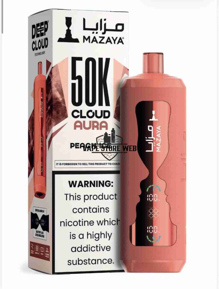 MAZAYA CLOUD AURA 50K Disposable Vape in Dubai peach ice