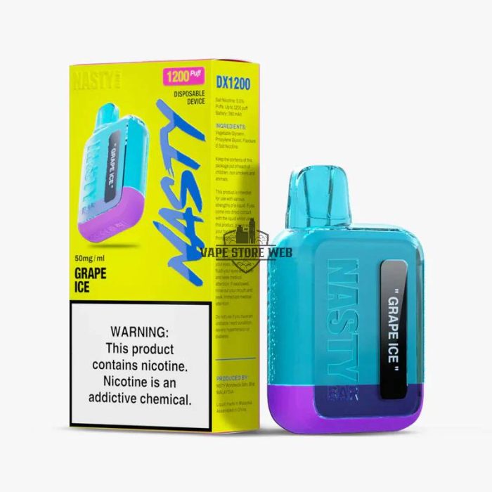 Nasty Bar DX 1200 Puffs Disposable Device in Dubai grape ice