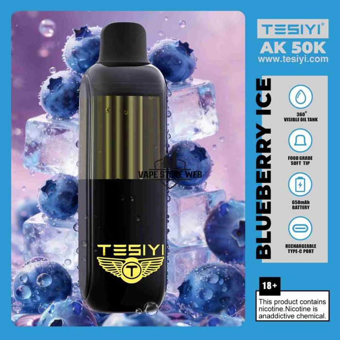 TESIYI AK 50000 Puffs 50mg Disposable Vape in Dubai blueberry ice