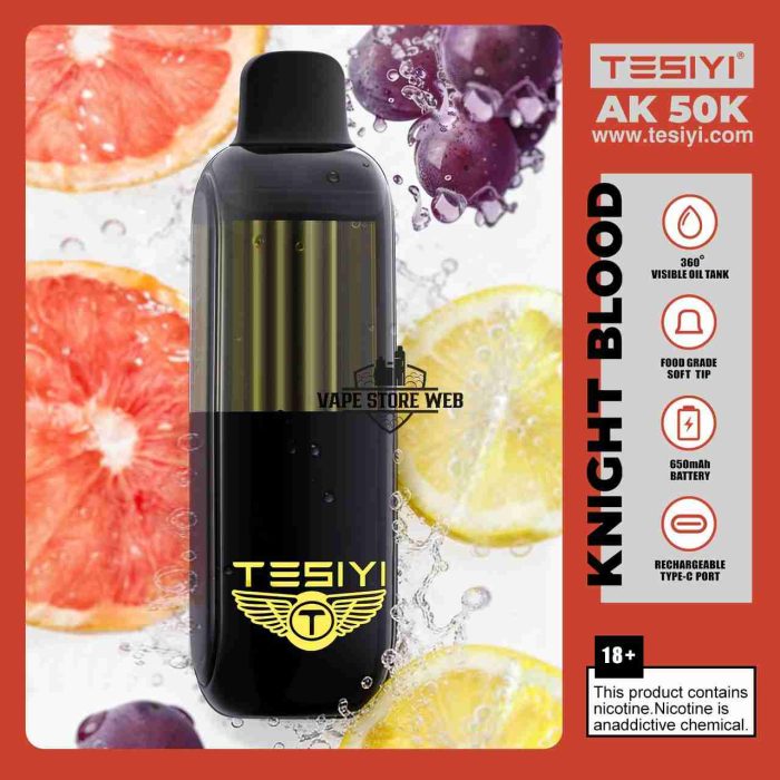 TESIYI AK 50000 Puffs 50mg Disposable Vape in Dubai knight blood