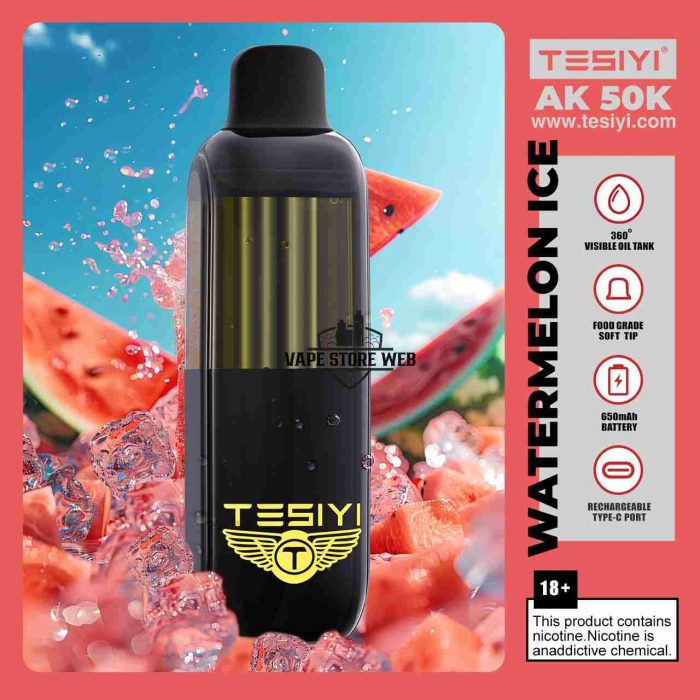 TESIYI AK 50000 Puffs 50mg Disposable Vape in Dubai watermelon ice