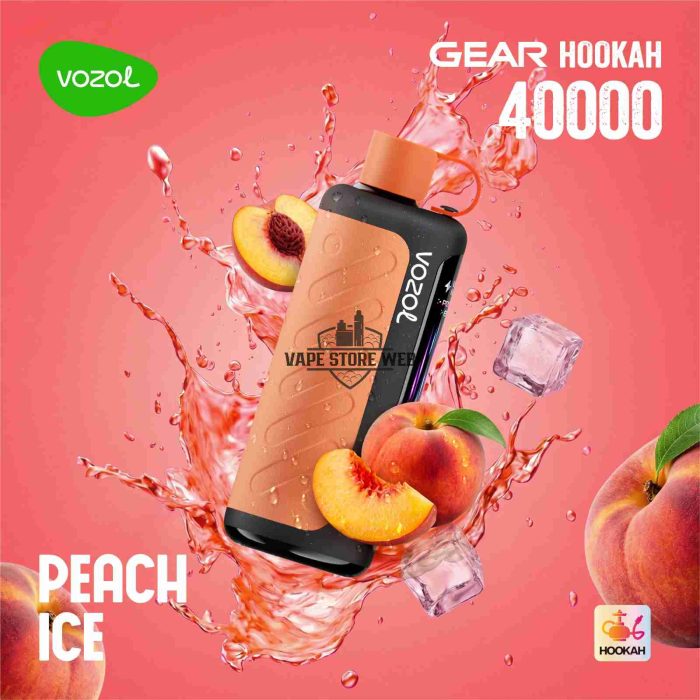 VOZOL Gear Hookah 40000 Puffs Disposable Vape 5mg in the UAE peach-ice