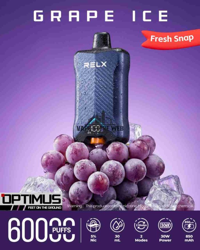 relx optimus up to 60000 puffs 50mg grape ice