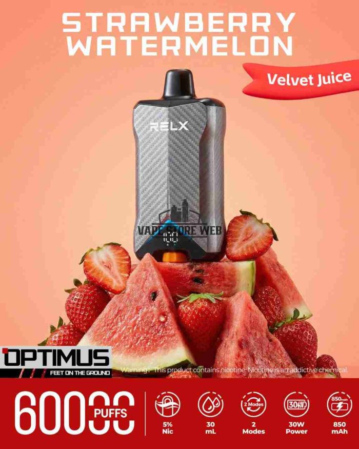 relx optimus up to 60000 puffs 50mg strawberry watermelon