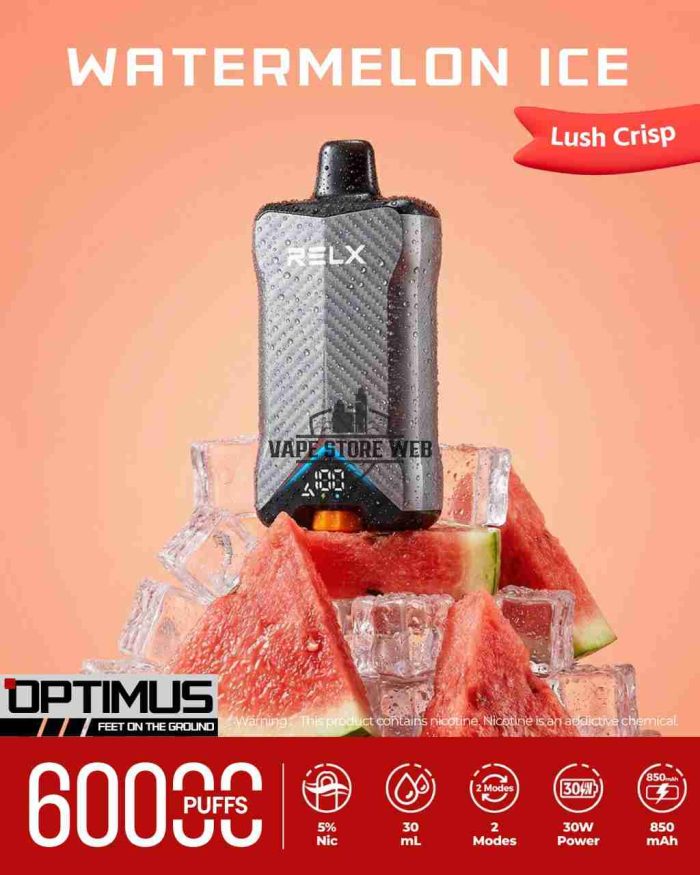relx optimus up to 60000 puffs 50mg watermelon ice