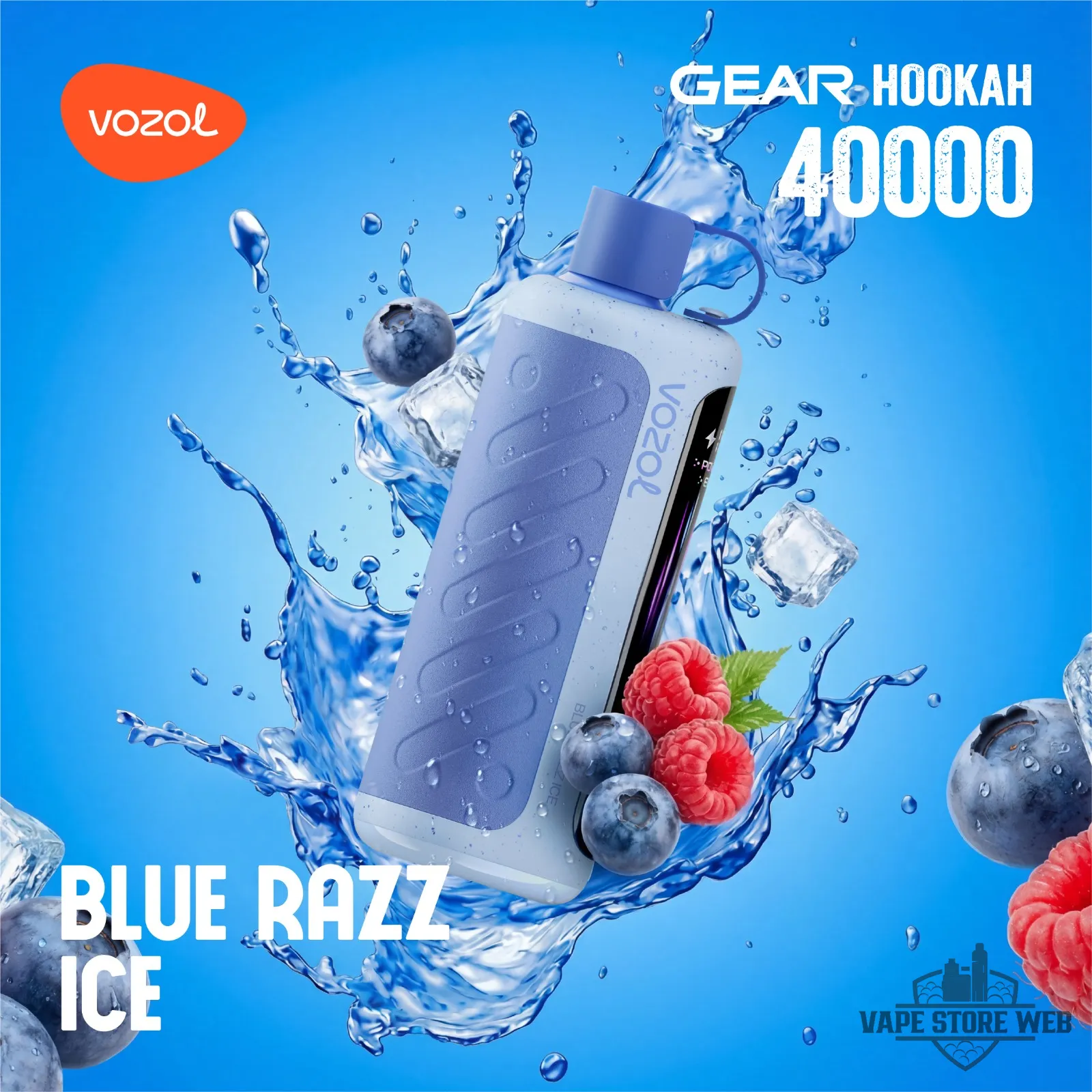 VOZOL Gear Hookah 40000 Puffs Disposable Vape 5mg in the UAE 11 Vozol Gear Hookah 40000 Puffs Disposable Vape 5mg In The Uae Vozol Gear Hookah 40000 Puffs Blue Razz Ice