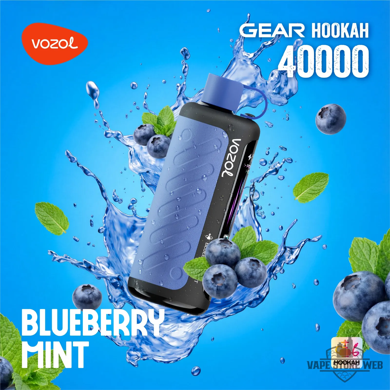 VOZOL Gear Hookah 40000 Puffs Disposable Vape 5mg in the UAE 8 Vozol Gear Hookah 40000 Puffs Disposable Vape 5mg In The Uae Vozol Gear Hookah 40000 Puffs Blueberry Mint