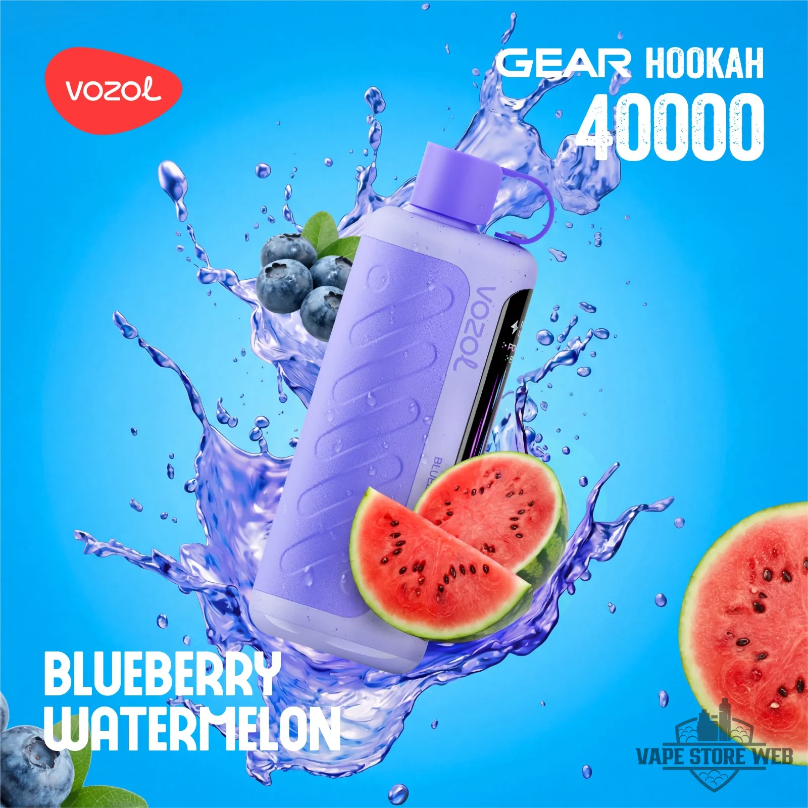 VOZOL Gear Hookah 40000 Puffs Disposable Vape 5mg in the UAE 9 Vozol Gear Hookah 40000 Puffs Disposable Vape 5mg In The Uae Vozol Gear Hookah 40000 Puffs Blueberry Watermelon