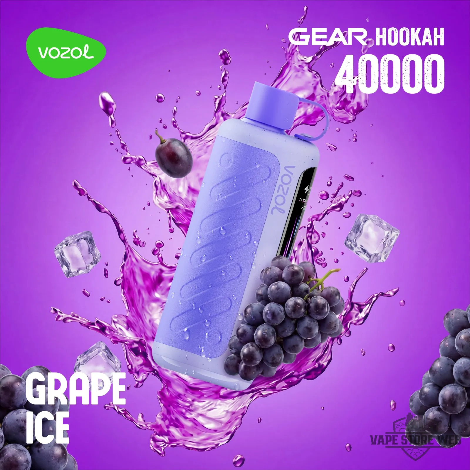 VOZOL Gear Hookah 40000 Puffs Disposable Vape 5mg in the UAE 14 Vozol Gear Hookah 40000 Puffs Disposable Vape 5mg In The Uae Vozol Gear Hookah 40000 Puffs Grape Ice