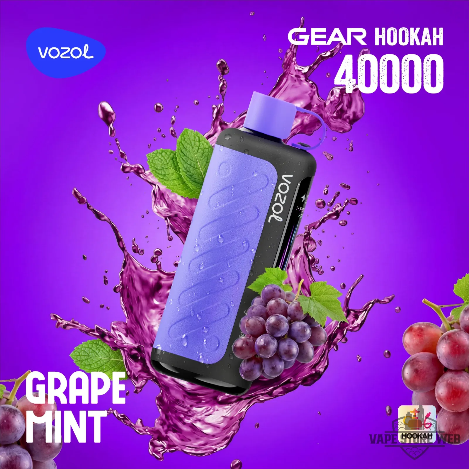 VOZOL Gear Hookah 40000 Puffs Disposable Vape 5mg in the UAE 15 Vozol Gear Hookah 40000 Puffs Disposable Vape 5mg In The Uae Vozol Gear Hookah 40000 Puffs Grape Mint