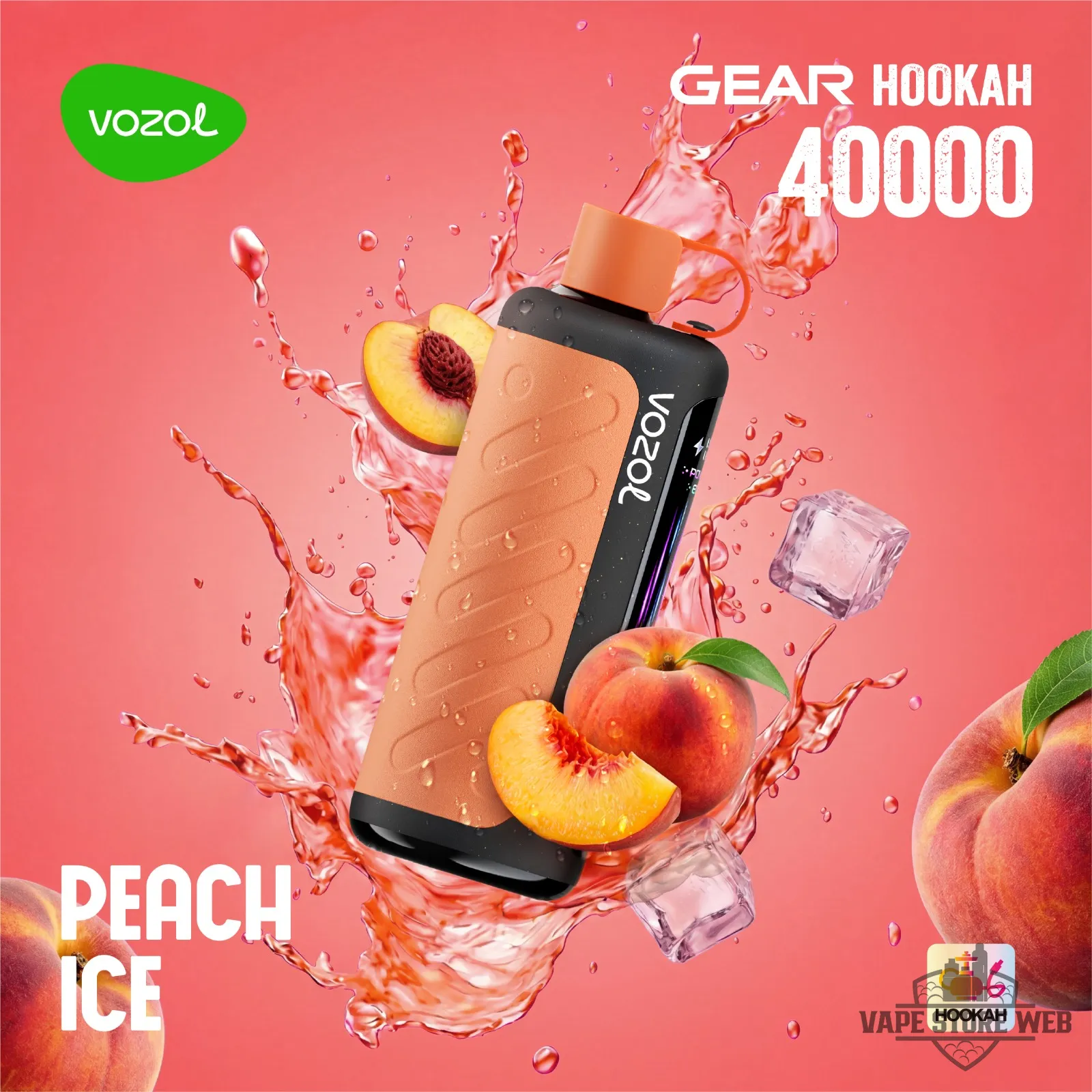 VOZOL Gear Hookah 40000 Puffs Disposable Vape 5mg in the UAE 24 Vozol Gear Hookah 40000 Puffs Disposable Vape 5mg In The Uae Vozol Gear Hookah 40000 Puffs Peach Ice