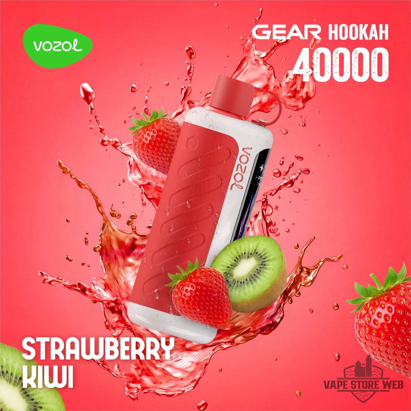 VOZOL Gear Hookah 40000 Puffs Disposable Vape 5mg in the UAE 26 Vozol Gear Hookah 40000 Puffs Disposable Vape 5mg In The Uae Vozol Gear Hookah 40000 Puffs Strawberry Kiwi