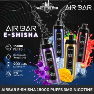 Airbar E Shisha 15000 Puffs 3mg Nicotine DTL Vape In Dubai