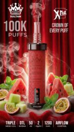 Sultan xtra shisha Dtl 100k puffs 2mg nicotine triple mesh vape in Dubai Love 66