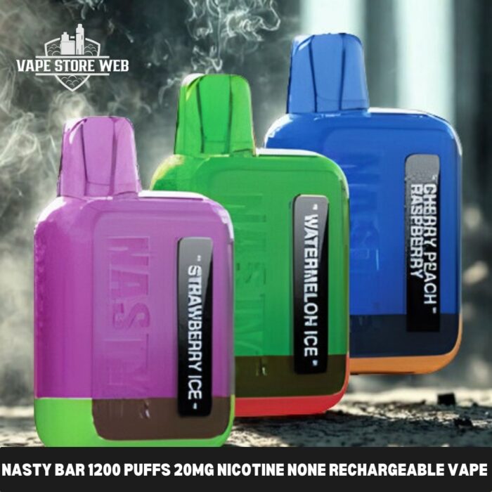 nasty bar 1200 puffs 20MG nicotine none rechargeable vape