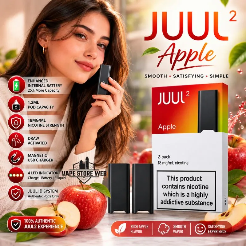 JUUL 2 POD SYSTEM apple contents in Dubai 1 Juul 2 Pod System Apple Contents In Dubai