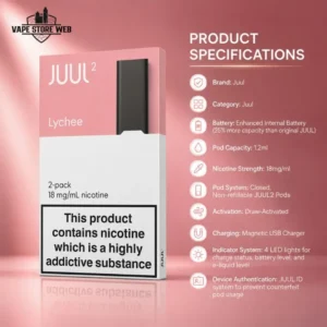Juul 2 Pod System Lychee Contents