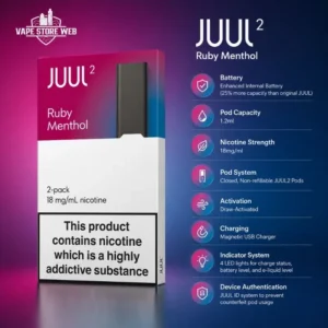 Juul 2 Pod System Ruby Menthol