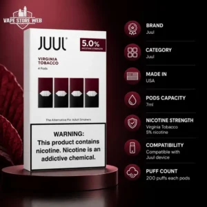 Juul Pod Virginia Tobacco 5