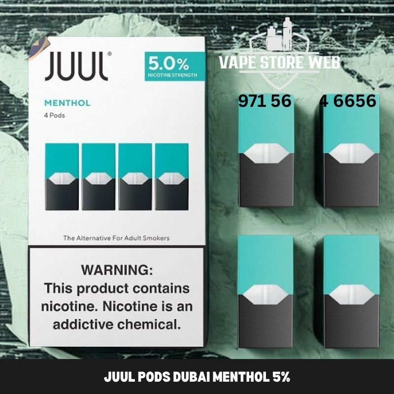JUUL PODS DUBAI Menthol 5% 1 Juul Pods Dubai Menthol 5