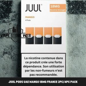 Juul Pods UAE Mango 18MG France 2pc-4pc pack