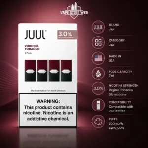 Juul Pods Virginia Tobacco 3