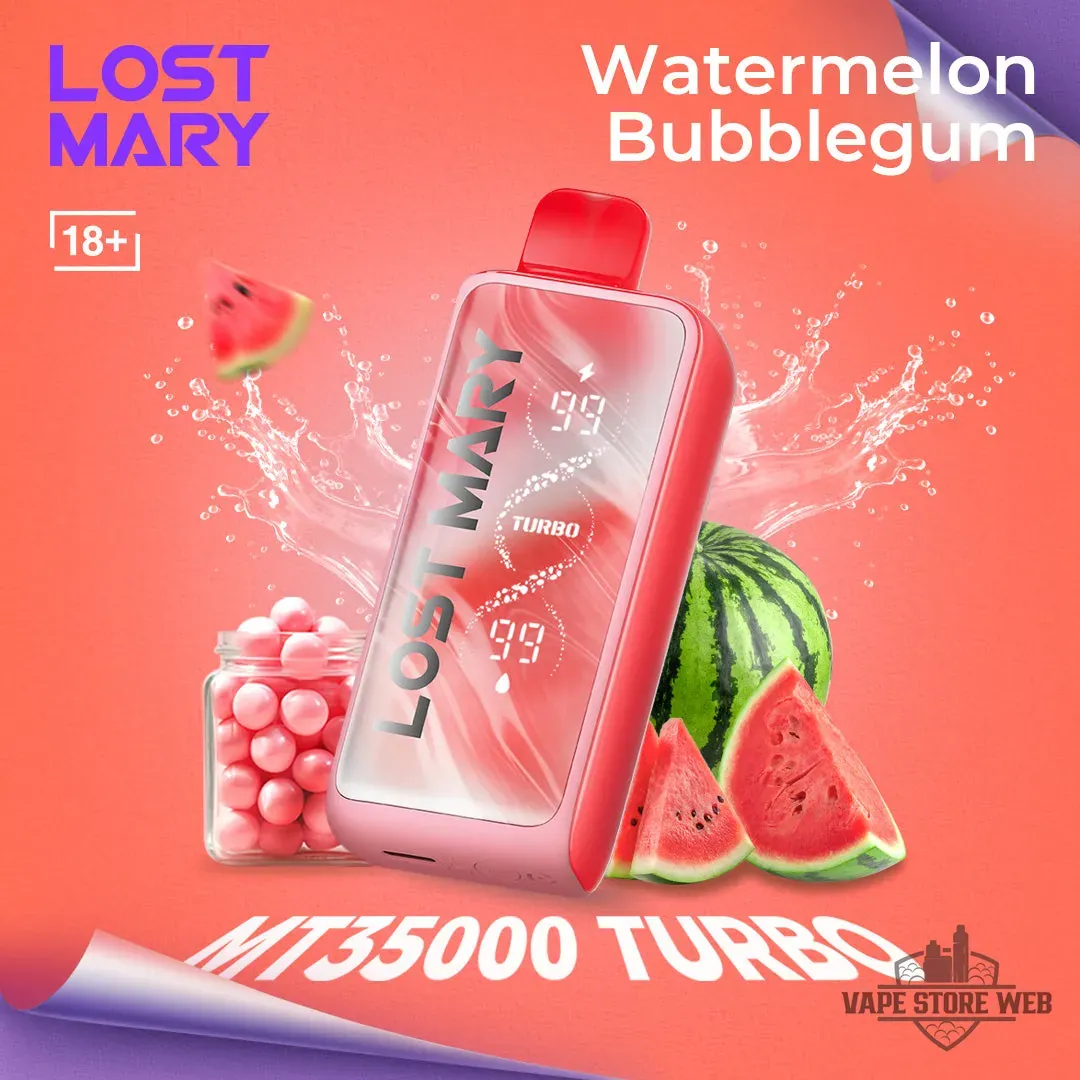 Lost Mary MT 35000 Puff Turbo 20mg Disposable Vape in Dubai 14 lost mary mt 35000 puff turbo 20mg disposable vape in dubai watermelon bubblegum