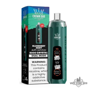 al fakher crystal 8000 puffs disposable vape dual mode blueberry mint 1
