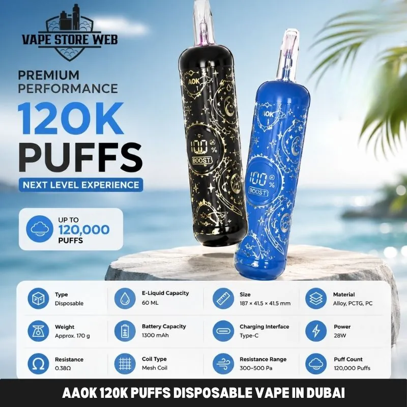 AAOK 120k Puffs Disposable Vape in Dubai 1 Aaok 120k Puffs Disposable Vape In Dubai