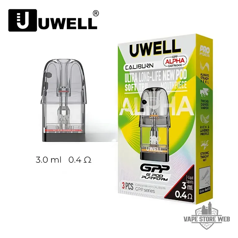 UWELL GPP ALPHA Pod Cartridge 3ml In UAE 4 UWELL GPP ALPHA Pod Cartridge 3ml In UAE - Image 4