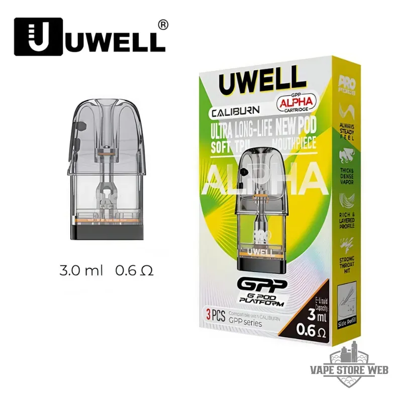 UWELL GPP ALPHA Pod Cartridge 3ml In UAE 5 UWELL GPP ALPHA Pod Cartridge 3ml In UAE - Image 5