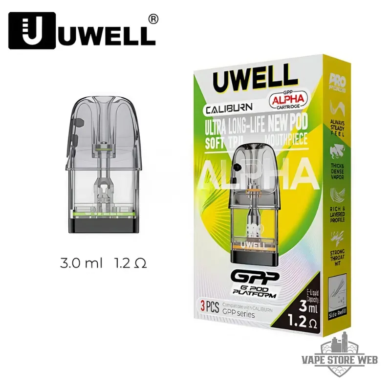 UWELL GPP ALPHA Pod Cartridge 3ml In UAE 3 UWELL GPP ALPHA Pod Cartridge 3ml In UAE - Image 3